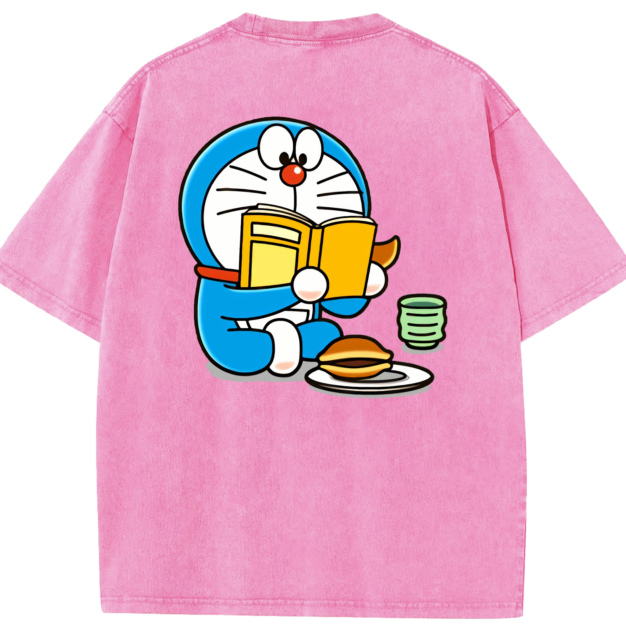 （画像用） ドラえもん Doraemon 綿100% ヴィンテージ風 半袖Tシャツ（背面プリント）